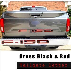 Ford F-150 Tailgate Insert letters Black and Red NWT